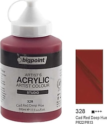 Bigpoint 500 ml Akrilik Boya 328 Cad Red Deep