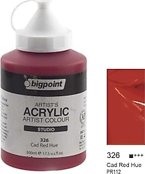 Bigpoint 500 ml Akrilik Boya 326 Cad Red Hue