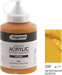 Bigpoint 500 ml Akrilik Boya 220 Cad Yellow Deep Hue
