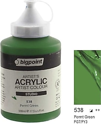Bigpoint 500 ml Akrilik Boya 538 Perm Green