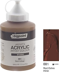 Bigpoint 500 ml Akrilik Boya 681 Red Ochre
