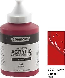 Bigpoint 500 ml Akrilik Boya 302 Scarlet