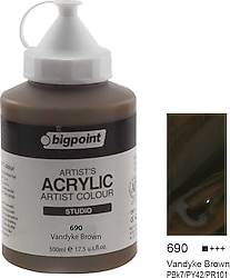 Bigpoint 500 ml Akrilik Boya 690 Vandayke Brown