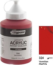 Bigpoint 500 ml Akrilik Boya 324 Vermilion