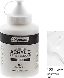 Bigpoint 500 ml Akrilik Boya 103 Zinc White