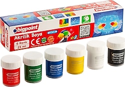 Bigpoint 25 ml 6 Renk Akrilik Boya