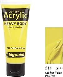 Bigpoint 75 ml Akrilik Boya 211 Cad Pale Yellow