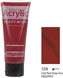 Bigpoint 75 ml Akrilik Boya 328 Cad Red Deep Hue