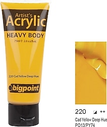 Bigpoint 75 ml Akrilik Boya 220 Cad Yellow Deep Hue