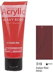 Bigpoint 75 ml Akrilik Boya 319 Indian Red