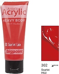 Bigpoint 75 ml Akrilik Boya 302 Scarlet