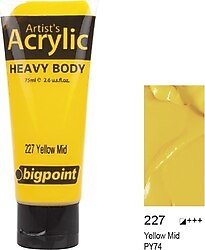 Bigpoint 75 ml Akrilik Boya 227 Yellow Mid