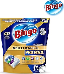 Bingo Akıllı Kapsül Pro Max Bulaşık Makinesi Tableti 40'lı