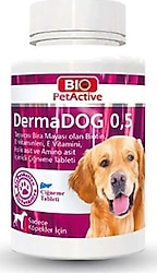Bio PetActive DermaDog Küçük Irk Köpekler için 0.5 60'lı Sarımsaklı Maya Tableti