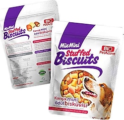 Bio PetActive Mix Mini Stuffed 200 gr Köpek Ödül Bisküvisi