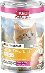 Bio PetActive Nutritive Life Tavuklu 400 gr Yavru Konserve Kedi Maması