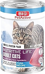 Bio PetActive Nutritive Life Ton Balıklı 400 gr Yetişkin Konserve Kedi Maması