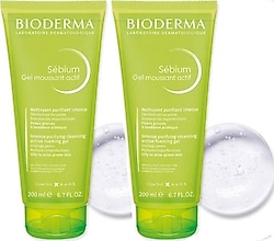 Bioderma Sebium Foaming Gel Active 200 ml 2 Adet Yüz Temizleme Jeli