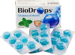 Biodrops Okaliptus ve Mentollü 18'li Pastil