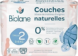 Biolane Natural 2 Beden 28'li Bebek Bezi