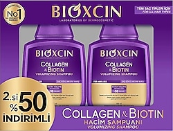 Bioxcin Collagen ve Biotin 2x300 ml Hacim Şampuanı