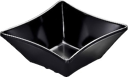 Biradlı BRD-516603 Siyah Kare Minimal Melamin Sunum Tabağı 8x8x3.5 cm