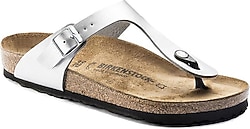 Birkenstock Gizeh Birko-Flor 043851 Gümüş Parmak Arası Terlik