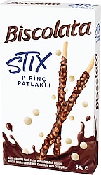 Biscolata Stix Pirinç Patlaklı 34 gr 12'li