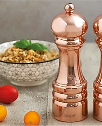 Bisetti Rame 16.5 cm Parlak Bakır Karabiber Değirmeni
