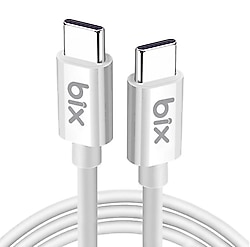 Bix BX-UC02C 1.2 m Beyaz Type-C to Type-C Hızlı Şarj Kablosu