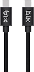Bix BX-UC02C 1.2 m Siyah Type-C to Type-C Hızlı Şarj Kablosu