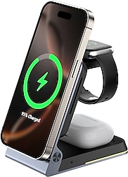 Bix BXMW5 3in1 Kablosuz Hızlı Şarj Aleti