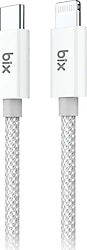 Bix T3CL 1 m Gri Type-C to Lightning Hızlı Şarj Kablosu