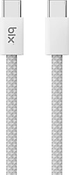 Bix T4CC 1 m Beyaz Type-C to Type-C Hızlı Şarj Kablosu