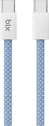 Bix T4CC 1 m Mavi Type-C to Type-C Hızlı Şarj Kablosu