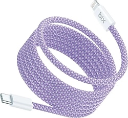 Bix T4CL 1 m Mor Type-C to Lightning Hızlı Şarj Kablosu