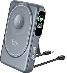 Bix TPB16 Gri 10000 mAh Hızlı Şarj MagSafe Powerbank