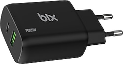 Bix ZH-2U41T 25W Siyah Hızlı Şarj Adaptörü
