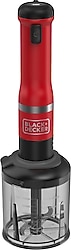 Black+Decker BCKM1014KR-QW Şarjlı Kırmızı El Blender Seti