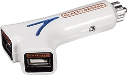 Black+Decker PIUSB2BE 3.1 Amper Çift Çıkışlı USB Araç Şarj Cihazı