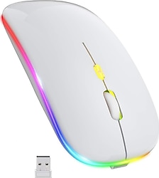 Blic BWM6 Beyaz Şarjlı Sessiz Optik Kablosuz Mouse
