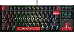 Bloody S87 RGB TKL BLMS Red Switch Kablolu Mekanik Oyuncu Klavyesi