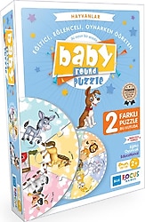 Blue Focus Baby Round Puzzle Hayvanlar BF074