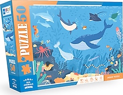 Blue Focus Deniz Hayvanları 50 Parça Puzzle BF312