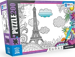 Blue Focus Eyfel Kulesi Boyanabilir 200 Parça Puzzle BF387
