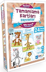 Blue Focus Hayvanlar Tamamlama Kartları 24 Parça