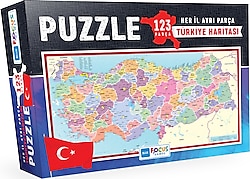 Blue Focus Türkiye Haritası 123 Parça Puzzle BF124