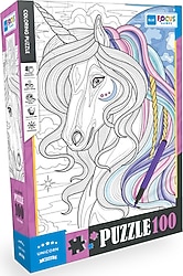 Blue Focus Unicorn Boyanabilir 100 Parça Puzzle BF383