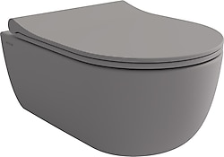 Bocchi V-Tondo Rimless 1417-006-0128 Kısa Mat Gri Asma Klozet