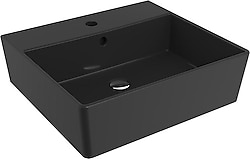 Bocchi Milano 1216-005-0126 50 cm Parlak Siyah Tezgah Üstü Lavabo
